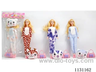 11.5" 30cm 11 joints Animal Barbie + Handbag Mixed Pack