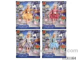 11″28cm 11 joints Barbie doll + hat + dog + handbag + camera (Multi Mixed Pack)
