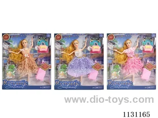 11″28cm 11 joints Barbie + bag + suitcase (various mix)
