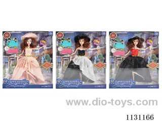 11" 28cm 11 jointed Barbie + handbag (various mix)
