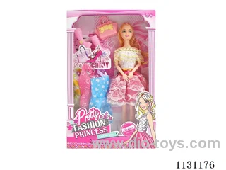 11" 28cm 9 joints Barbie + shoes, bag + clothes (various mix)