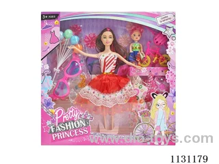 11 inch 28cm 9 joints mother and daughter Barbie + clothes + accessories (various mix)