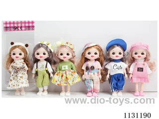 6" 16cm 13 jointed doll Multi mix