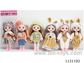 6" 16cm 13-jointed doll, Multi-mixed