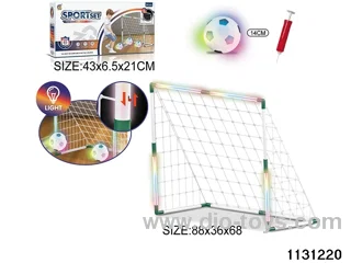 Lighted large football goal set