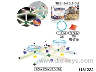 Lights throwing sandbag holder + ring game