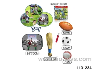 Baseball + Football + Rugby + Tent (3-in-1 Game Set)