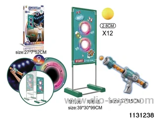Light-powered air gun + moving target stand