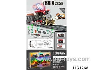 B/O Musical Spray Smoking Train Track with light