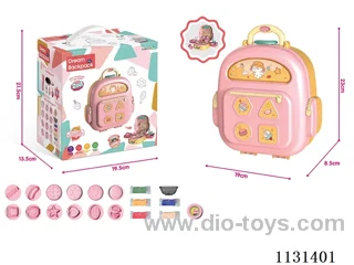 Water function/coloured clay small backpack toys
