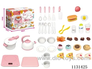 Sound and Light Music Touch Kitchen Set (No electricity package) Electricity package +0.75yuan 3pcs No.7 battery)
