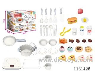 Sound and light music touch kitchen set (no electricity package) Electricity package +0.75yuan 3 x 7 batteries