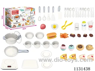 Sound and light music touch kitchen set (no electricity package) Electricity package +0.75yuan 3 x 7 batteries