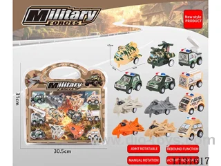 Camouflage Fire Police Car Plane 12PCS