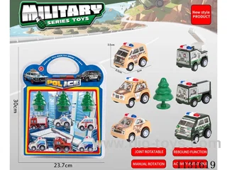 6 models boomerang police car+pine tree 6PCS