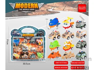 8 Police car and aeroplane 12PCS