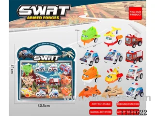 8 Police car and aeroplane 12PCS