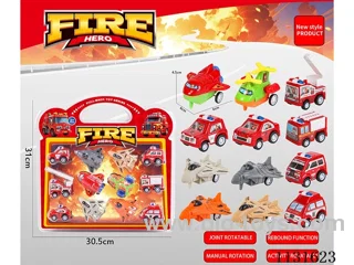 8 Firefighting Police Vehicle 12PCS