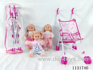16 inch doll with English IC, plastic stroller