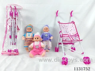 16 inch doll with English IC, plastic stroller