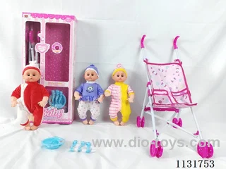 16 inch doll with English IC, plastic cart