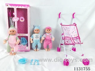 16" Doll with English IC,Plastic Cart