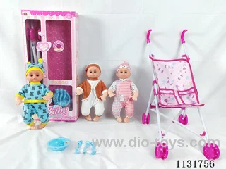 16" Doll with English IC,Plastic Cart