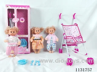 16" Doll with English IC,Plastic Cart