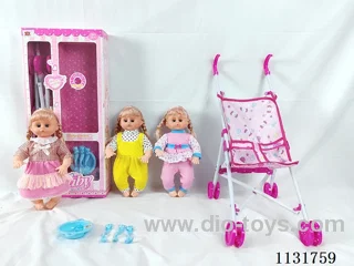 16 inch doll with English IC, plastic stroller
