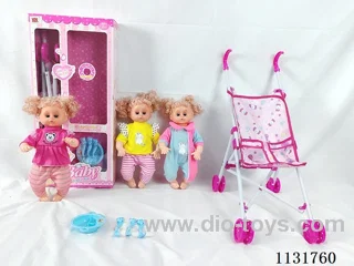 16 inch doll with English IC, plastic stroller