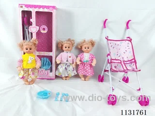 16 inch doll with English IC, plastic stroller