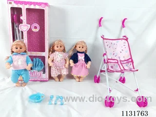 16 inch doll with English IC, plastic stroller