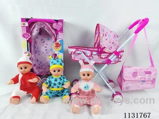 16 inch dolls with English IC, iron stroller, bag