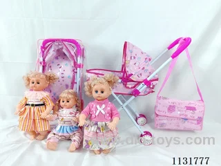 16 inch doll with English IC, Iron trolley, bag