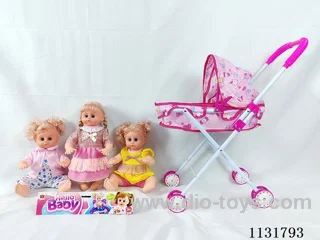 16 inch doll with English IC, iron pushchair