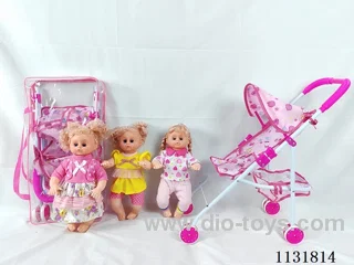 16" Doll with English IC, Iron Cart