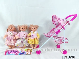 16 inch doll with English IC, iron car