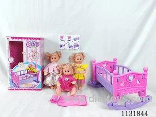 16 inch doll with English IC, queen-size blow-up shaker, pillow, quilt