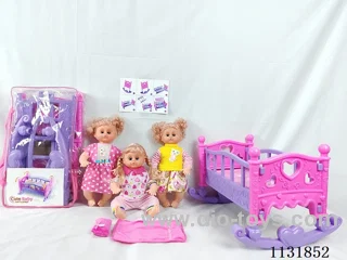 16 inch doll with English IC, queen-size blow-up shaker, pillow, quilt