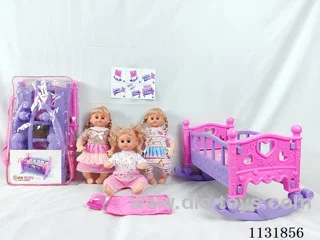 16 inch doll with English IC, queen-size blow-up shaker, pillow, quilt