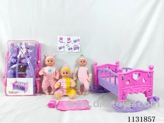 16 inch doll with English IC, queen-size blow-up shaker, pillow, quilt
