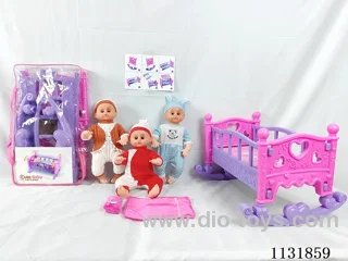 16 inch doll with English IC, queen-size blow-up shaker, pillow, quilt