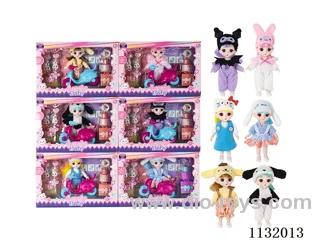 6" Solid 13 Articulated 3D Eye Doll with Accessories