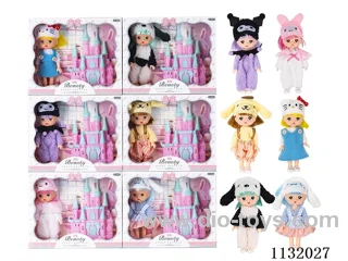6" Solid Doll with Accessories