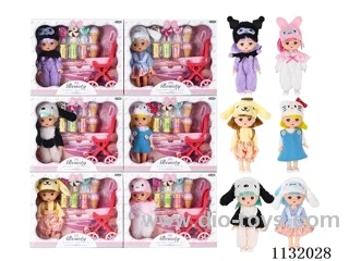 6" Solid Doll with Accessories