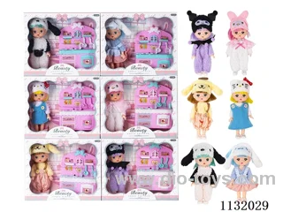 6" Solid Doll with Accessories