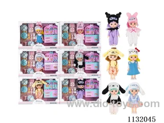 6" Solid Doll with Accessories