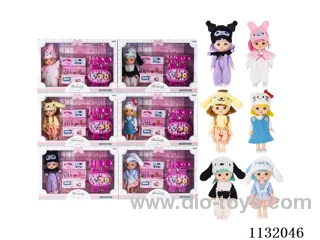 6" Solid Doll with Accessories