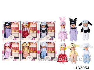 10" Full Body Vinyl 3D Eye Doll with Accessories and Music