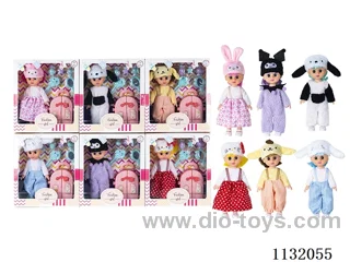 10" Full Body Vinyl 3D Eye Doll with Accessories and Music
